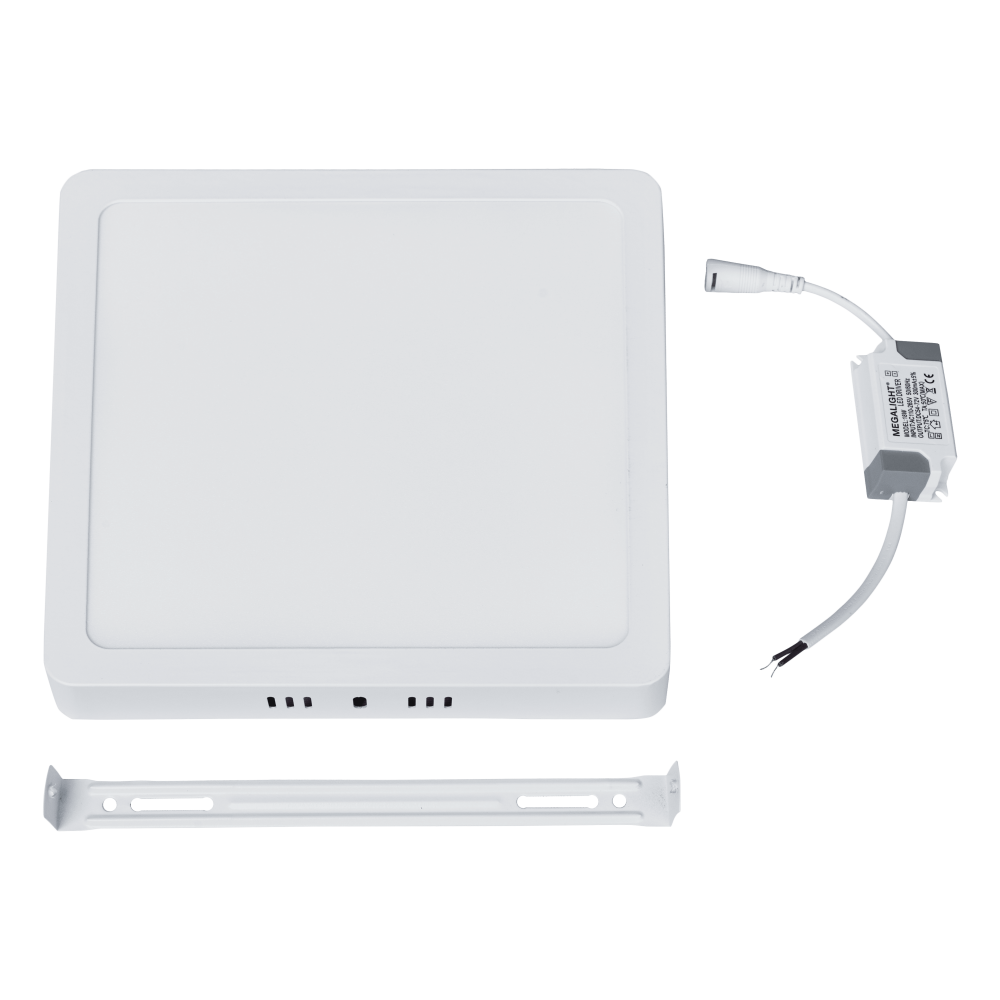 Світлодіодний накладний квадратний світильник MEGALIGHT 18Вт 4000К (220х220мм) (SQUARE-O-18/840)